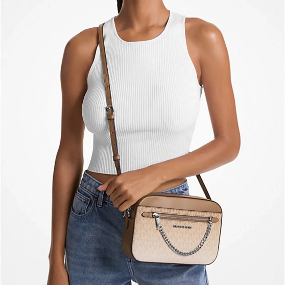 Michael Kors Jet Set Large Ombré Signature Logo EW Crossbody Body Dusk  NWT
